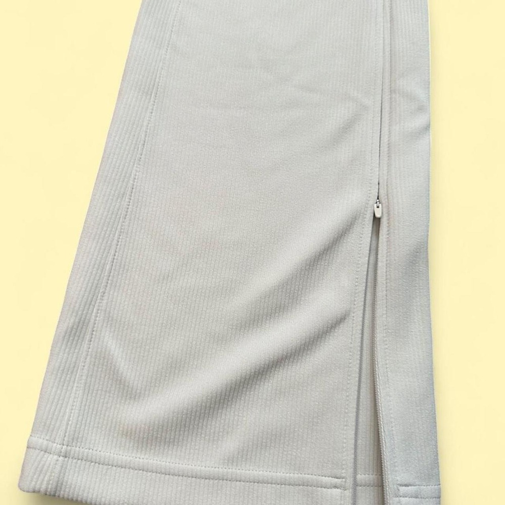 Lululemon Brushed Softstreme Ribbed Zip Flared Pant 32.5 Bone Size 4 - Picture 3 of 8